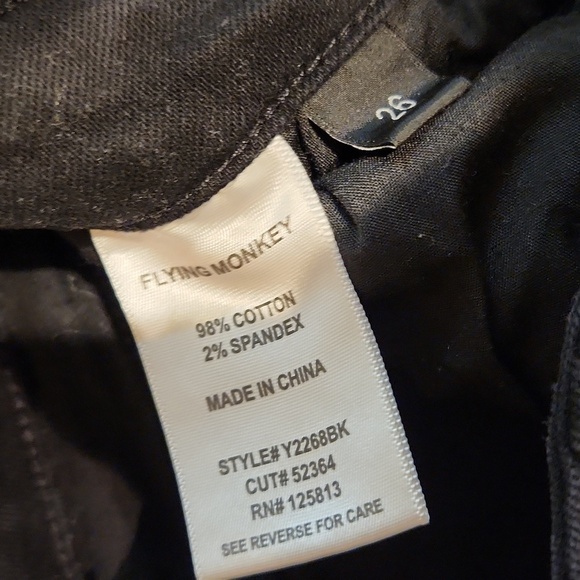 ❤️ FLYING MONKEY SPLIT HEM DISTRESSED CROP FLARE JEANS, 4 (27) - Picture 5 of 7